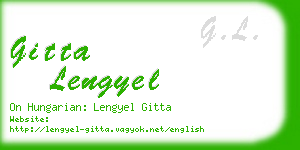 gitta lengyel business card